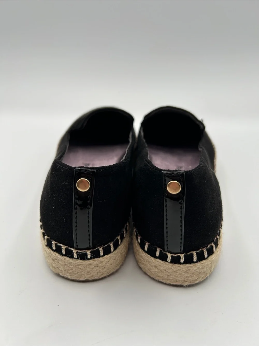 Dr. Scholl's Black Canvas Espadrille Slip-On Platform Shoes